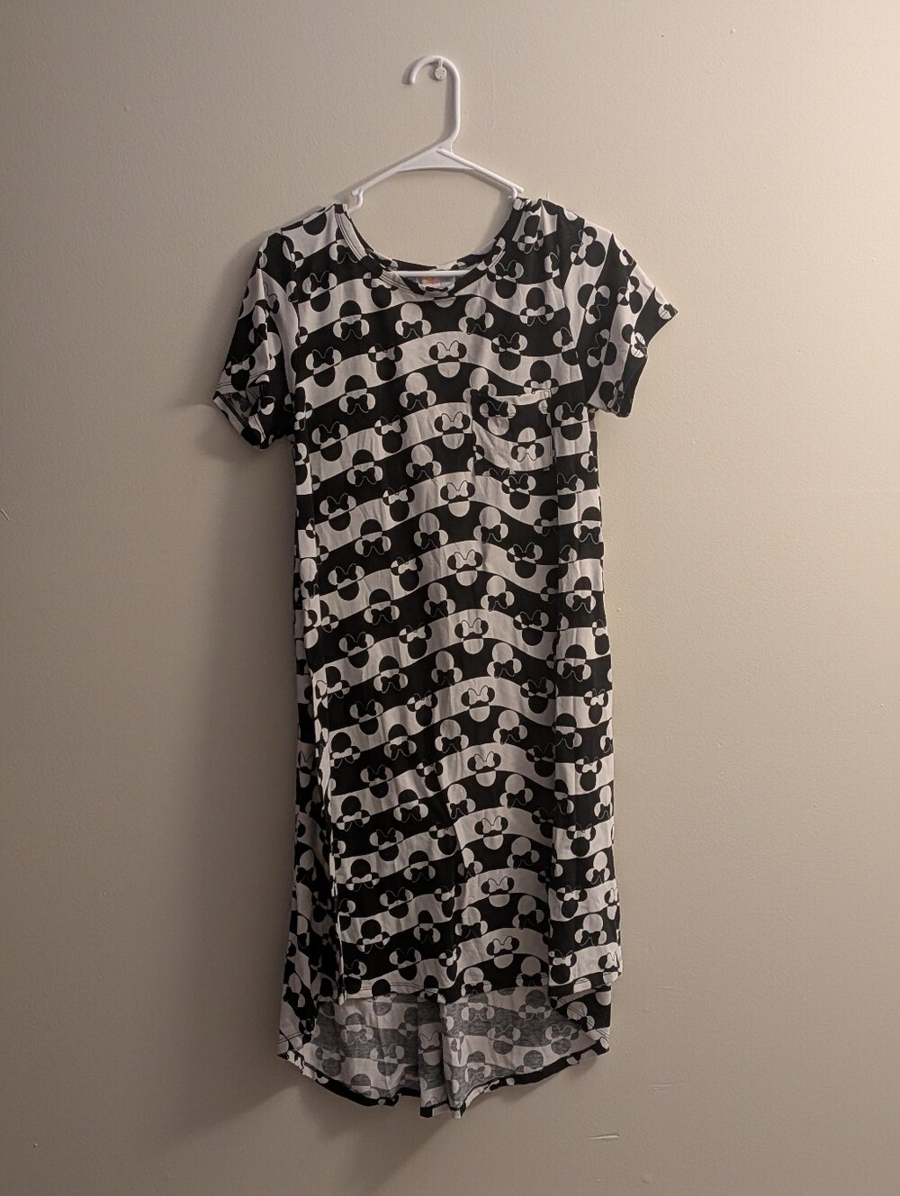 Lularoe- Carly (Small) Black And White Minnie Mouse